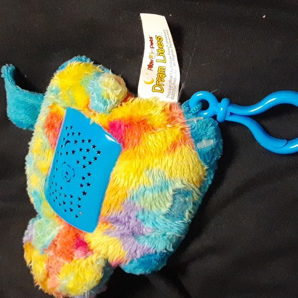 Pillow Pets Mini Dream Lites Rainbow Teddy with Flashlight/Nightlight - Picture 2 of 3